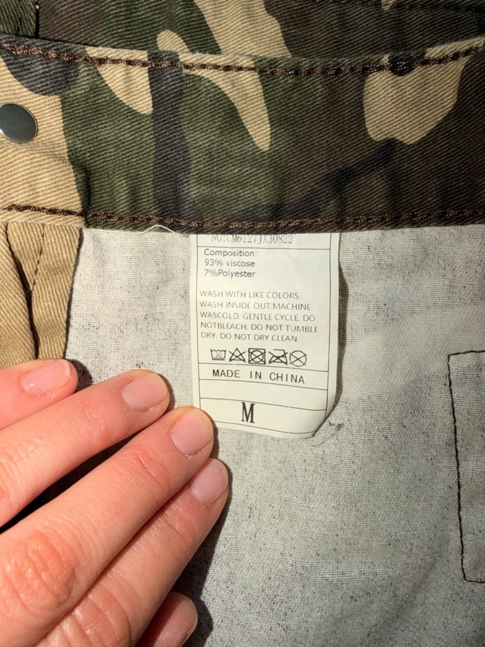 Y2K Camo Cargo Mini Skirt Army Print Utility Pocket Skirt Size M Vintage - Picture 5 of 10